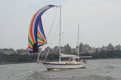 NY yacht Prelude port bow by Sandy Delo